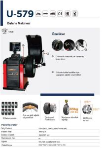 UNITE U-579 Sabit Balans Lazer/19''LCD Ekran/ Oto Ölçüm 220V