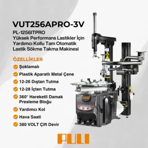 PULI PL-1256ITPRO (U256APRO) Ultra Tam Oto Çift Devir Şok-Aparat 13-26/15-28 -3V GRİ