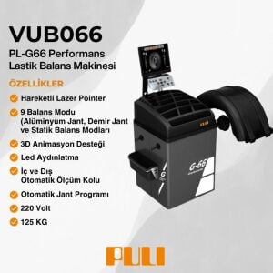 PULI G-66 Perf. Sabit Balans Lazer/Oto Kilit/ 19''LCD Ekran/Aydinlatma 220V U-66