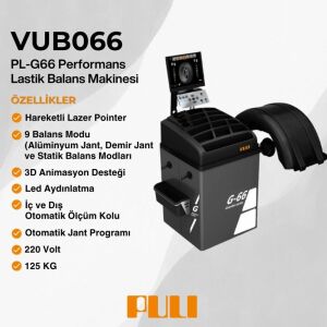PULI G-66 (G-66)Perf. Sabit Balans Lazer/Oto Kilit/ 19''LCD Ekran/Aydinlatma 220V GRİ