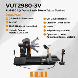 PULI U-2980 (U-298) Ağır Vasıta-İş Makinesi Sökme Takma Çift Devir 14-56 380V GRİ