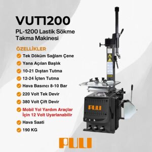 PULI PL-1200 (U-200) Yarı Oto Sökme Takma 10-24 12VOLT Mobil -12V GRİ