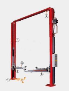 UNITE U-T40EF 2 Sütunlu Üstten Bağlantı Oto Kilitli Lift 380V (1STN)