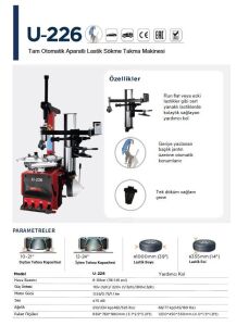 UNITE U-226 TAM OTOMATIK APARATLI SÖKME TAKMA 10-24 380V